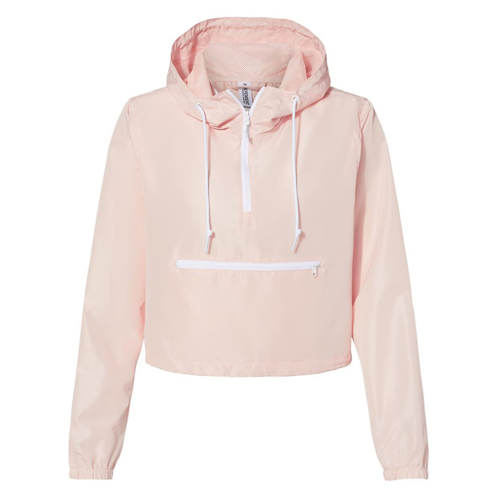 Women's Lightweight Quarter-Zip Pullover Crop Windbreaker